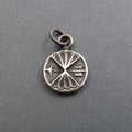 Victorian Button Arrow Pendant, Sterling Silver Talisman Charm, Guidance Jewelry, Direction and Protection