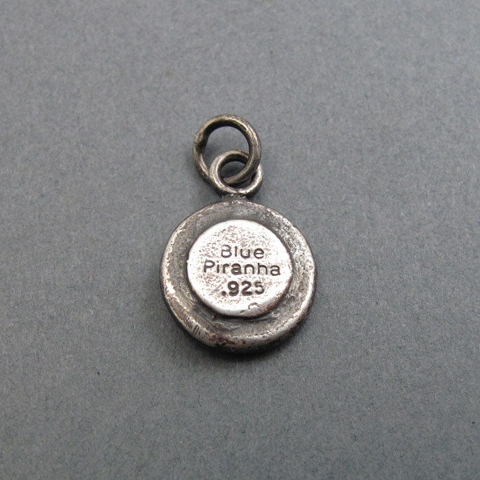Victorian Button Arrow Pendant, Sterling Silver Talisman Charm, Guidance Jewelry, Direction and Protection