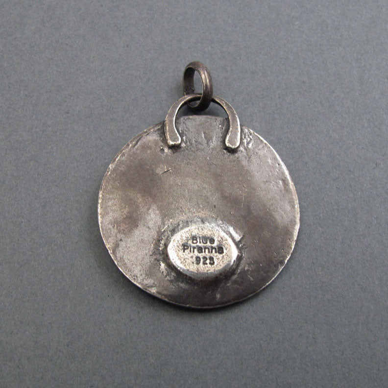 Antique Button Greek Mythology Pendant, Celestial Talisman, Aurora Dawn Goddess, Motivational Sterling Silver Necklace
