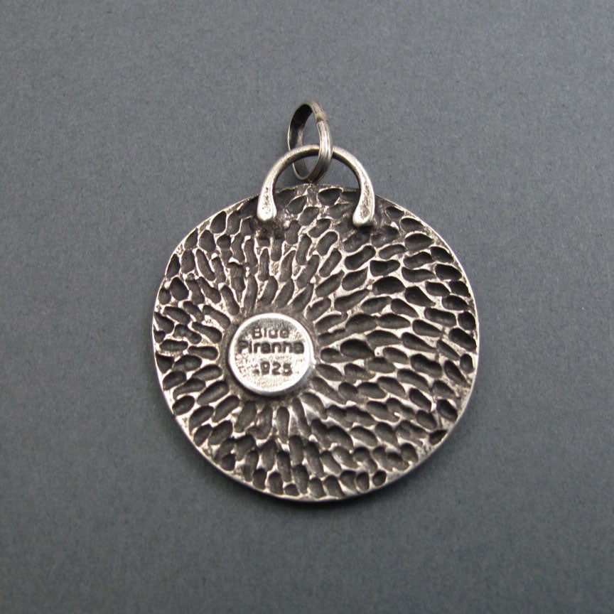 Day Pendant, Sterling Silver, Art Nouveau, Armand Bargas, Female Figure, Swallows, Solstice Necklace