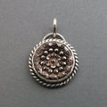 Elegant Victorian Glass Button Sparkle Pendant, Upcycled Antique Sterling Silver Necklace, History Lover Gift