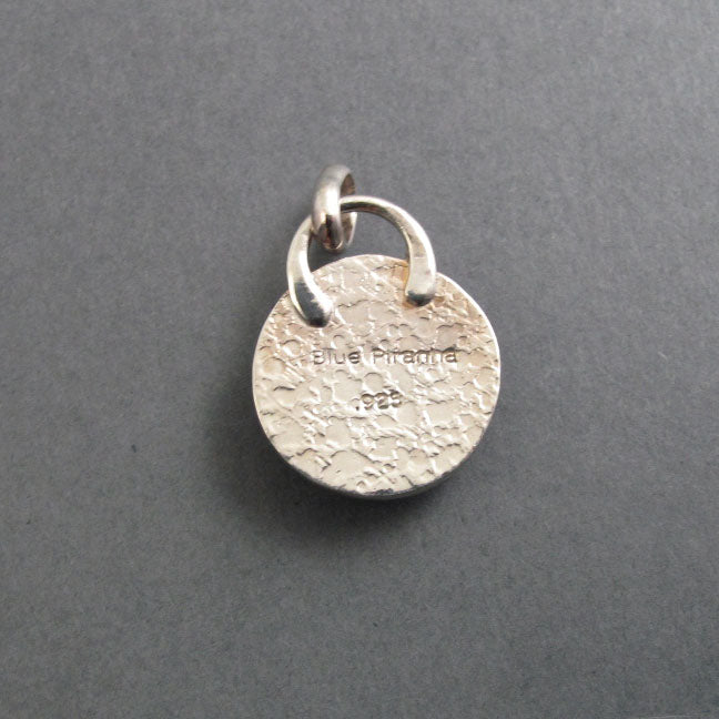 Moonglow Button Pendant, Sterling Silver,  Lavender Czech Glass, 1950s Vintage, Romantic Gift, Upcycled Jewelry