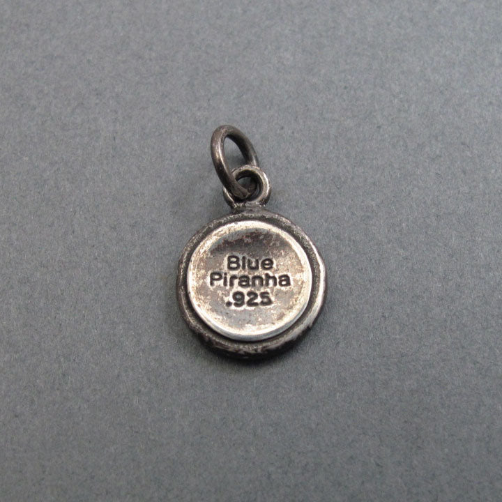 Victorian Button Sterling Silver Pendant, Flying Crane Jewelry, Feminist Symbolism Necklace, Minimalist Bird Jewelry