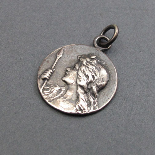 Sterling Silver Artemis Goddess Pendant, Dark Academia Greek Mythology Jewelry, Huntress and Protector Talisman