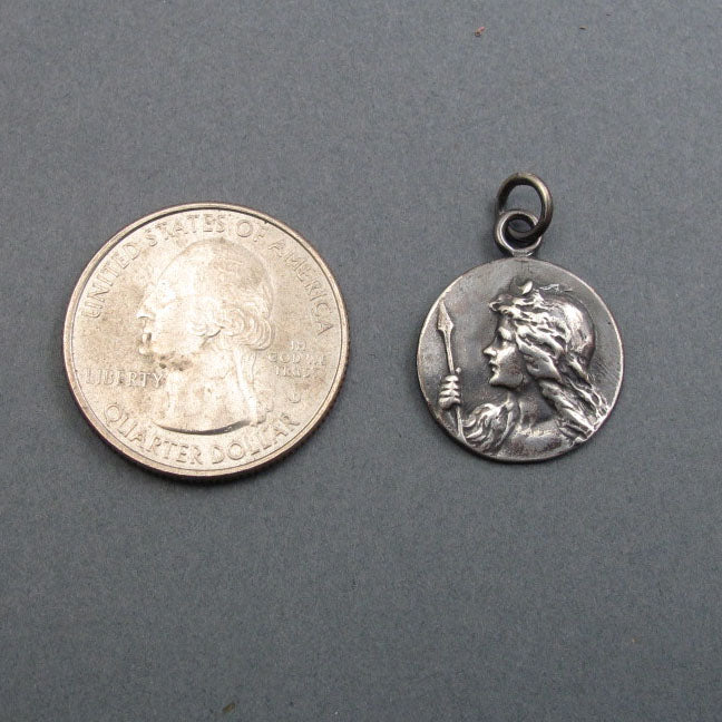 Sterling Silver Artemis Goddess Pendant, Dark Academia Greek Mythology Jewelry, Huntress and Protector Talisman