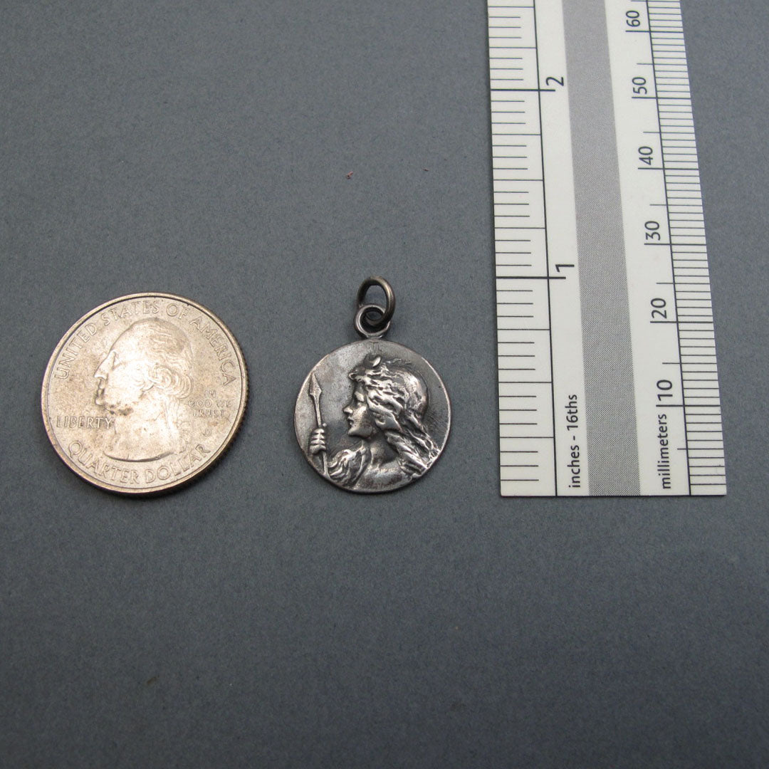 Sterling Silver Artemis Goddess Pendant, Dark Academia Greek Mythology Jewelry, Huntress and Protector Talisman