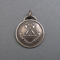 Motivational Motto Pendant, While I Breathe I Hope, Heraldic Victorian Button Jewelry, Sterling Silver