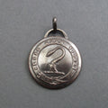 To Be Rather Than to Seem, Sterling Silver Motto Pendant, Swan, Crown, Heraldic Necklace