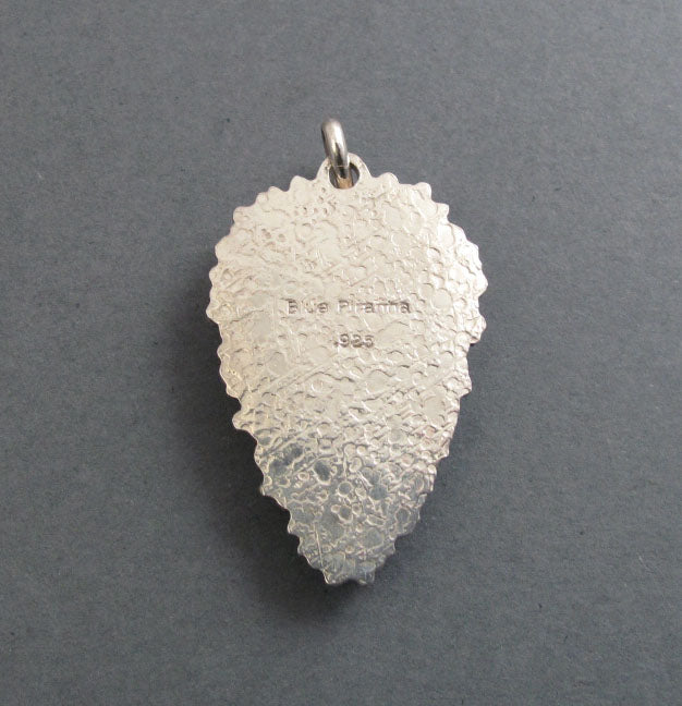 Fossil Coral Pendant Sterling Silver, Oxidized Granulation, Gray Tan, Pattern Necklace, One of a Kind