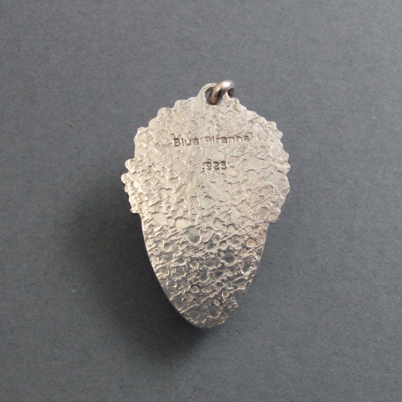 Lodolite Pendant, Sterling Silver, Garden Quartz, Oxidized Granulation, Artisan Jewelry, Handmade Necklace