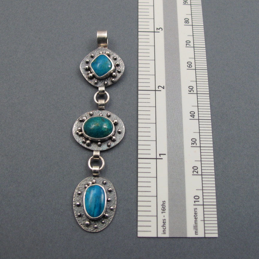 Peruvian Opal, Sterling Silver Pendant, Articulated Kinetic Necklace, Gem Lover Jewelry, Boulder Opal Boho
