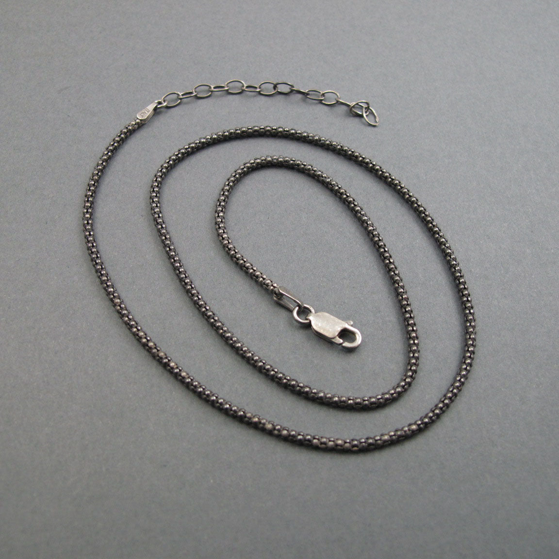 Oxidized Sterling Silver Popcorn Chain
