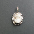 Queen Conch Shell, Antique Cameo Pendant, Woman's Profile Cameo, White and Pink, High Relief Cameo Carving, Shell Cameo, Flapper
