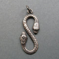 Double Headed Snake Pendant, Sterling Silver, Infinity Necklace, Amphisbaena, Transformation Talisman