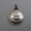 Sterling Silver Badger Pendant, Let the Truth Guide Me Motto, Heraldic Button Jewelry, History Lover