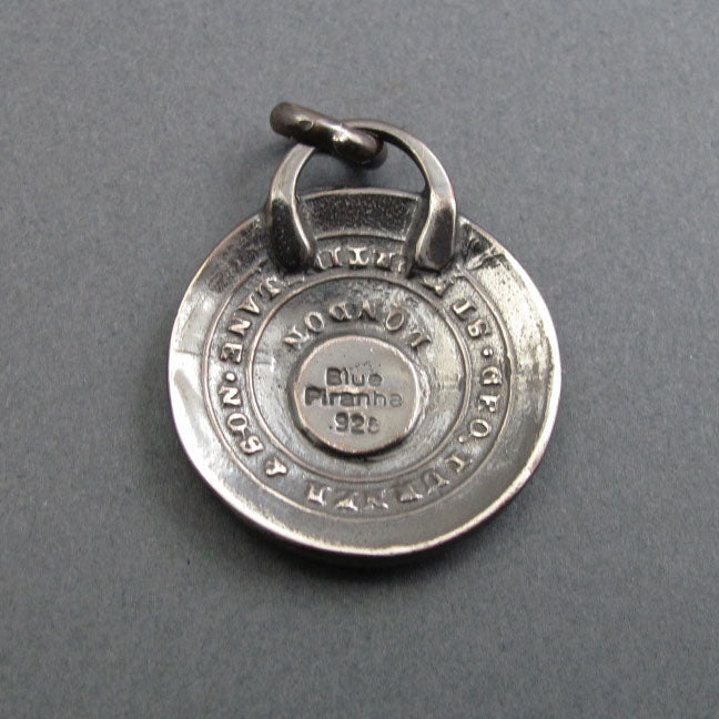 Sterling Silver Badger Pendant, Let the Truth Guide Me Motto, Heraldic Button Jewelry, History Lover
